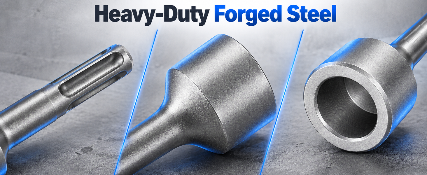 HASTHIP 21mm SDS Plus Ground Rod Driver Socket in Forged Steel, 85mm Long, for Driving Rebar and T Posts