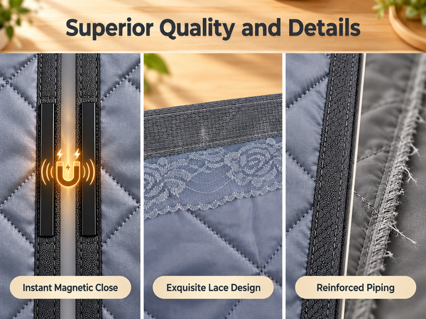 HASTHIP Thermal Insulated Door Curtain, 39 x 86 inches, for 39 x 82-inch Doorways
