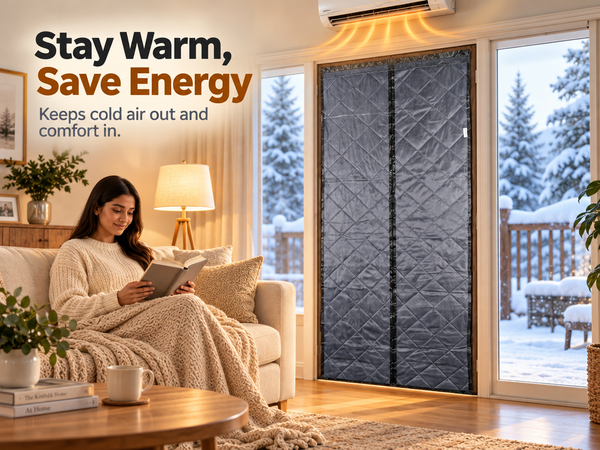 HASTHIP Thermal Insulated Door Curtain, 39 x 86 inches, for 39 x 82-inch Doorways