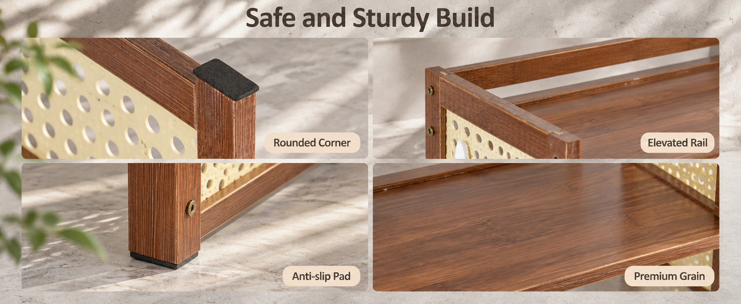 HASTHIP Two-Tier Brown Desktop Shelf with Pegboard for Books, Supplies and Compact Desk Organization