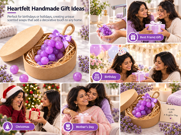 HASTHIP Silicone Grape Soap Mold Kit with 5 Twine Rolls, 5 Bows and 1 Tweezer for Handmade Gifts