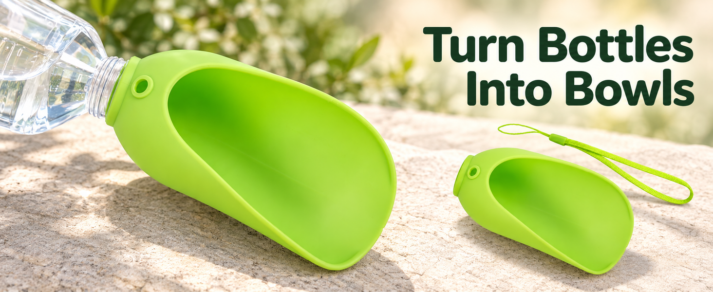 Qpets Foldable Pet Water Bottle with Silicone Cup