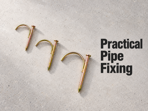 HASTHIP PPR Water Pipe Hooks, 30-Piece Metal No-Drill Set for 1/2, 3/4 and 1 Inch Pipes