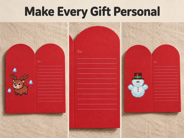 HASTHIP 13-Piece Christmas Money Wallet Set with 6 Designs, Envelopes and Stickers