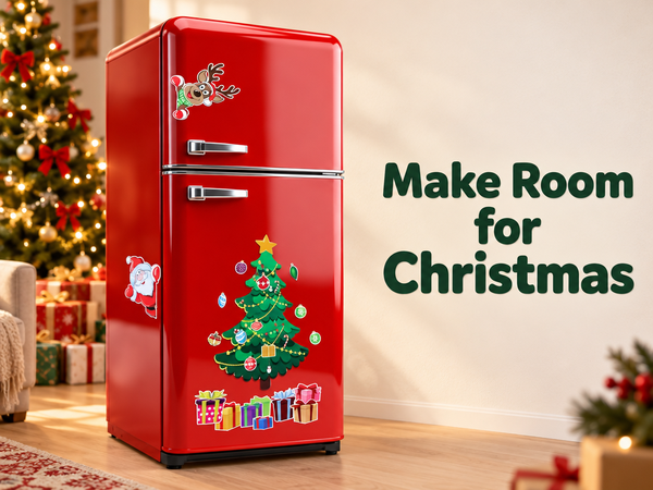 HASTHIP 23-Piece Reusable PVC Christmas Tree Decor Set for Refrigerators and Metal Surfaces