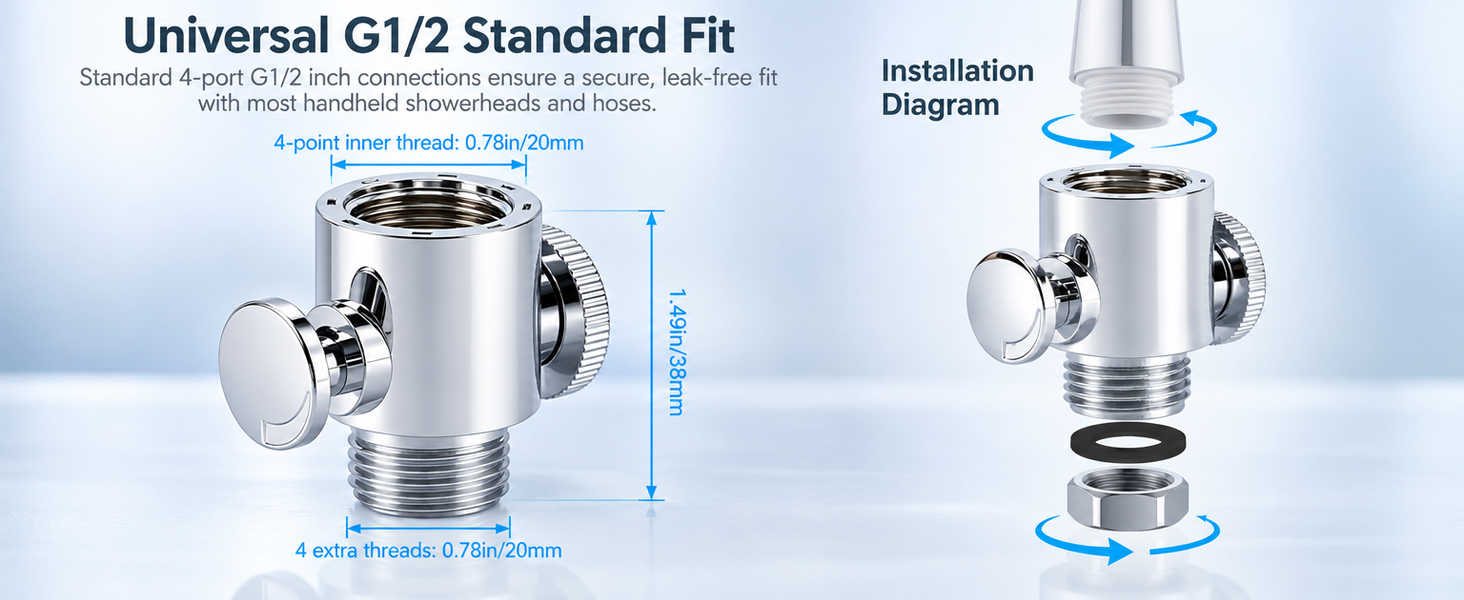 HASTHIP Thread Push Button Water Flow Control Shower Shut Off Valve With Pressure