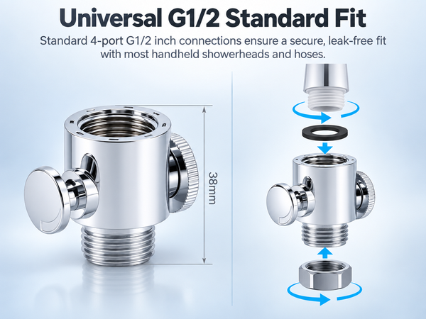 HASTHIP Thread Push Button Water Flow Control Shower Shut Off Valve With Pressure